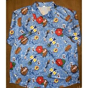 KC Royals Miller Lite Hawaiian Camp Shirt Size XL Kansas City Royals Baseball